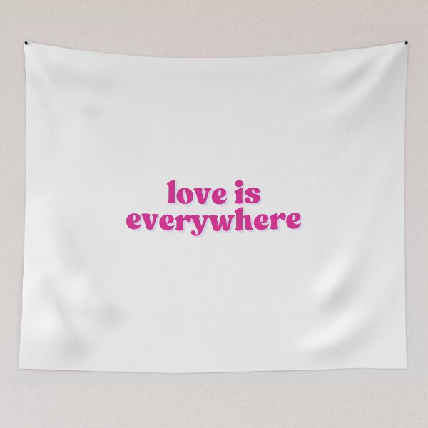 Item preview, love is everywhere | hot pink designed and sold by dollhouseclub.