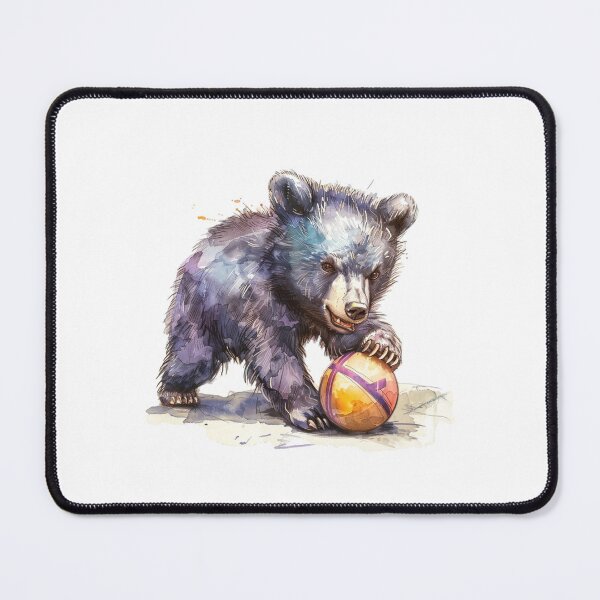 Item preview, Bear Cub | Cute Woodland Animal Watercolor Art designed and sold by Mandayartstudio.