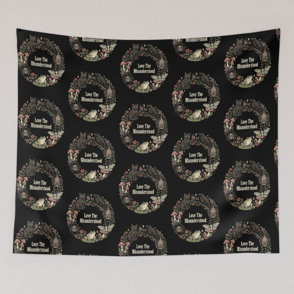 Item preview, Love The Misunderstood Bat Raven Cat Witchy Cottagecore designed and sold by Redgiant87x.