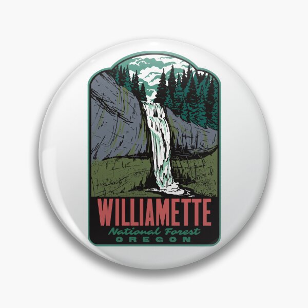 Item preview, Willamette National Forest Salt Creek Falls Retro Travel Art designed and sold by HalpinDesign.