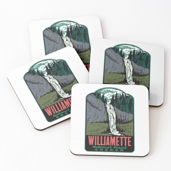 Item preview, Willamette National Forest Salt Creek Falls Retro Travel Art designed and sold by HalpinDesign.