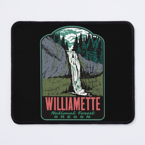 Item preview, Willamette National Forest Salt Creek Falls Retro Travel Art designed and sold by HalpinDesign.