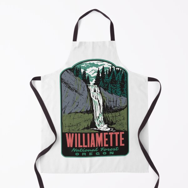 Item preview, Willamette National Forest Salt Creek Falls Retro Travel Art designed and sold by HalpinDesign.