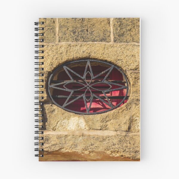 Item preview, Oval Metal Window Grate on a Stone Wall with Red Background designed and sold by Nmallia.