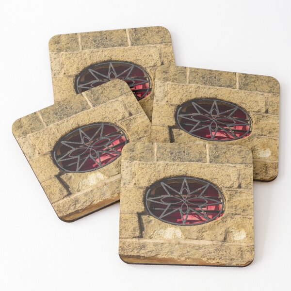 Item preview, Oval Metal Window Grate on a Stone Wall with Red Background designed and sold by Nmallia.
