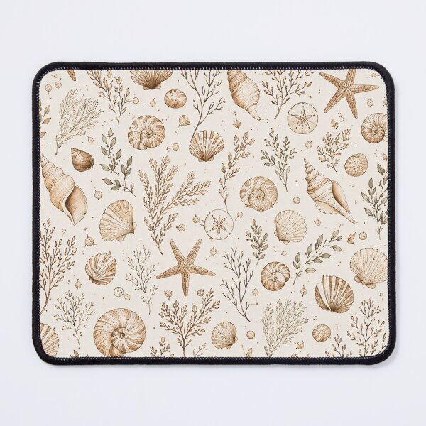 Item preview, Vintage Seashells and Sea Stars Seamless Pattern designed and sold by cameleon style.
