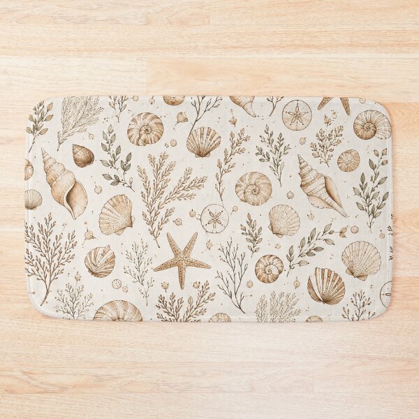 Item preview, Vintage Seashells and Sea Stars Seamless Pattern designed and sold by cameleon style.