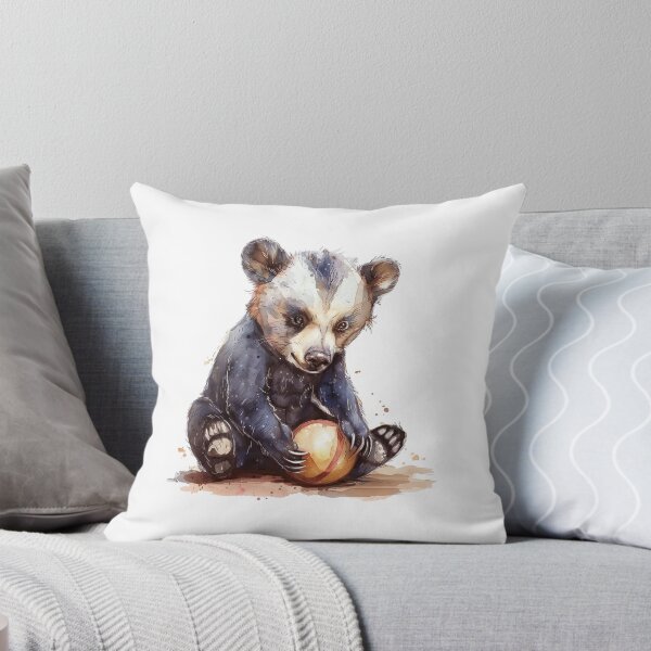 Item preview, Bear Cub | Cute Woodland Animal Watercolor Art designed and sold by Mandayartstudio.