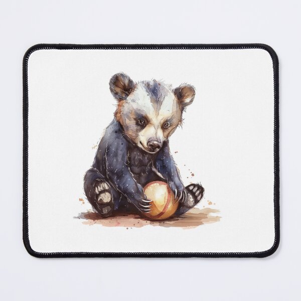 Item preview, Bear Cub | Cute Woodland Animal Watercolor Art designed and sold by Mandayartstudio.