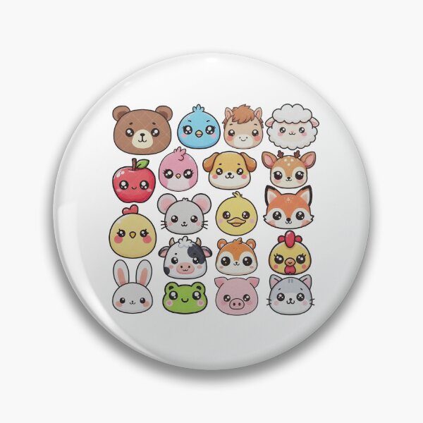Item preview, Adorable Pastel Chibi Animal Faces Vector Icon Set designed and sold by arguntalamijani.