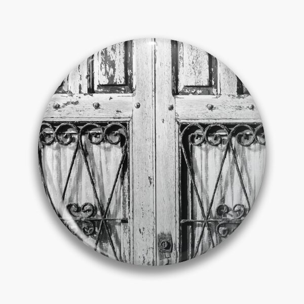 Item preview, Vintage Wood Door with Wrought Iron Details and Weathered Paint Finish designed and sold by Nmallia.