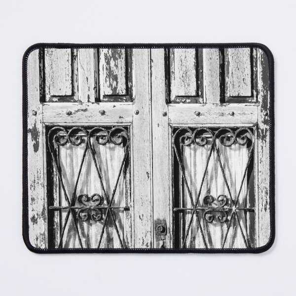 Item preview, Vintage Wood Door with Wrought Iron Details and Weathered Paint Finish designed and sold by Nmallia.