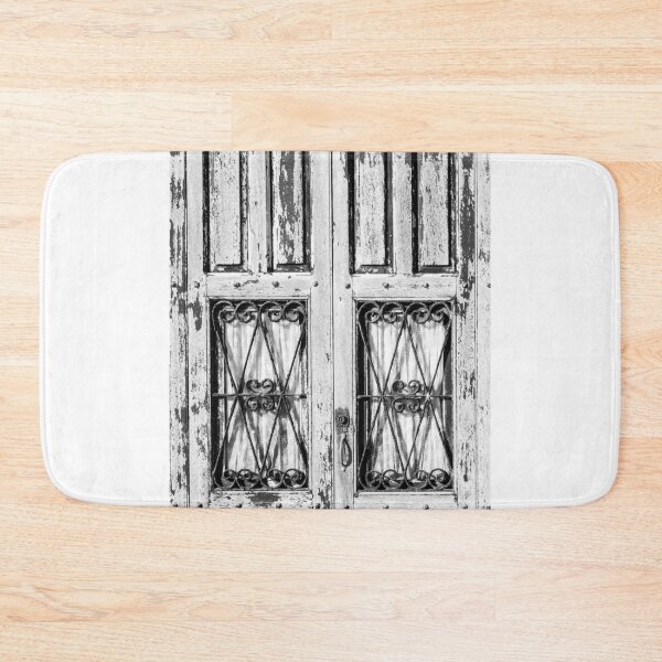 Item preview, Vintage Wood Door with Wrought Iron Details and Weathered Paint Finish designed and sold by Nmallia.
