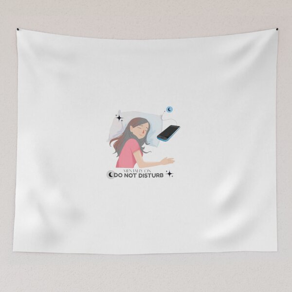 Item preview, Mentally on Do Not Disturb – Cozy Sleep & Phone Off Sticker designed and sold by BLOOMVELLE.