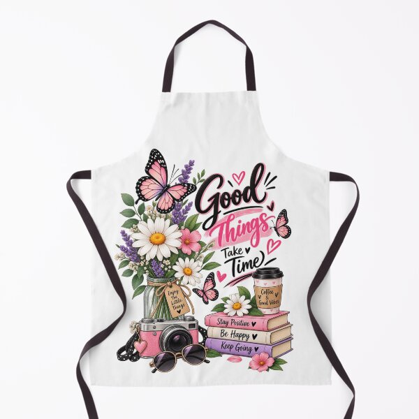 Item preview, Good Things Take Time – Floral Butterfly Positive Vibes designed and sold by ✨ Daily Vibe Studio ✨.