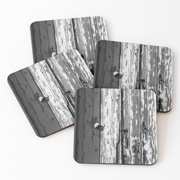 Item preview, Weathered and Distressed Wooden Door with Peeling Paint in Black and White designed and sold by Nmallia.