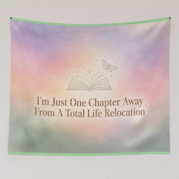 Item preview, I'm Just One Chapter Away From A Total Life Relocation - Retro Pastel Aura Bookish Design designed and sold by BlackAndBrown.