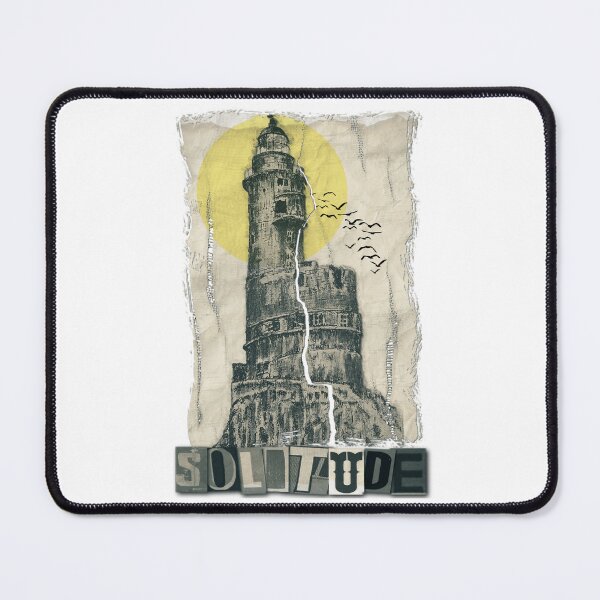 Item preview, SOLITUDE - Dark Aesthetic Lighthouse Vintage Collage Art designed and sold by RonnyMilleo.