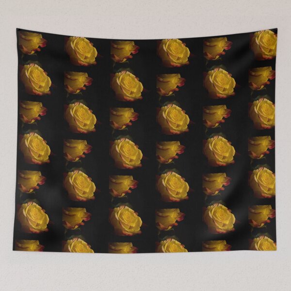 Item preview, Moody yellow rose with waterdrops designed and sold by MIKEASHOP156.