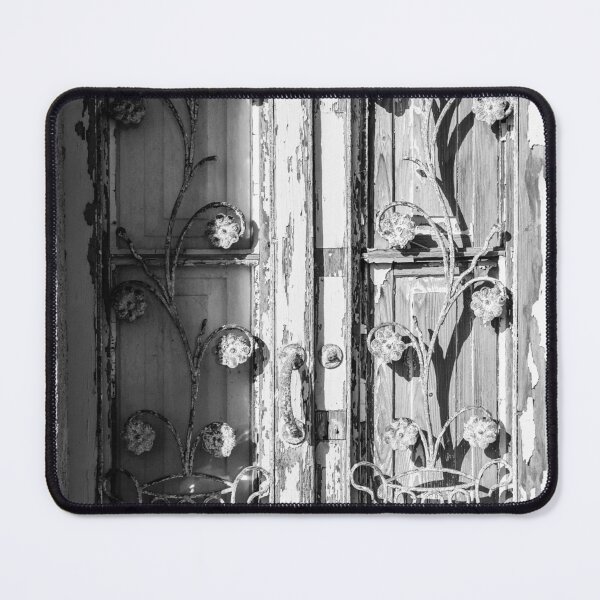 Item preview, Rustic Weathered Door with Floral Wrought Iron and Padlock Detail designed and sold by Nmallia.