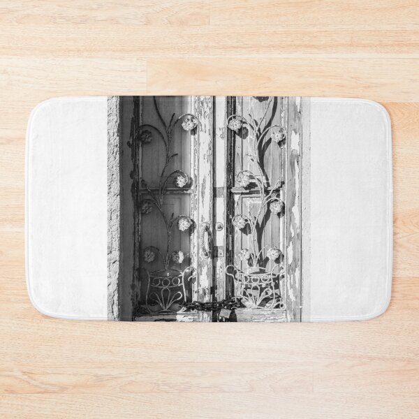 Item preview, Rustic Weathered Door with Floral Wrought Iron and Padlock Detail designed and sold by Nmallia.