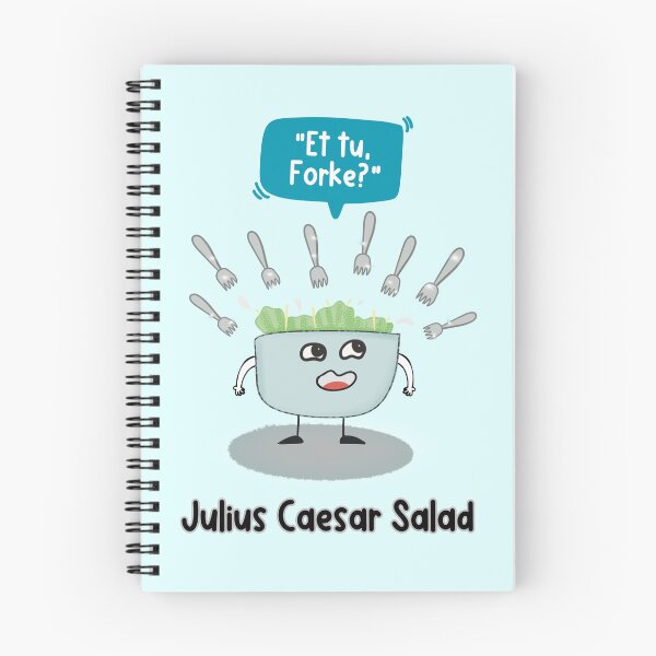 Item preview, Book Puns Shakespeare Julius Caesar Salad Cartoon designed and sold by Renata illustrata.
