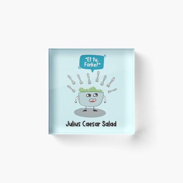 Item preview, Book Puns Shakespeare Julius Caesar Salad Cartoon designed and sold by Renata Illustrata.