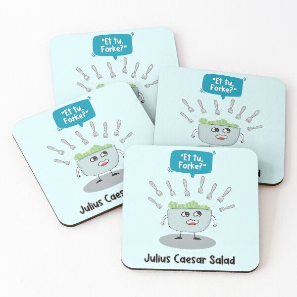 Item preview, Book Puns Shakespeare Julius Caesar Salad Cartoon designed and sold by Renata Illustrata.