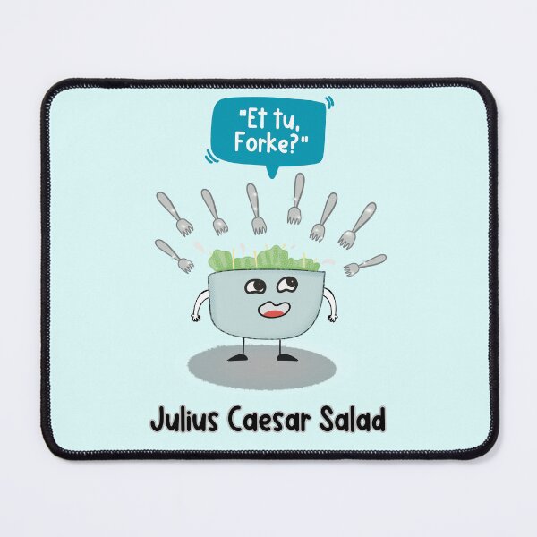 Item preview, Book Puns Shakespeare Julius Caesar Salad Cartoon designed and sold by Renata illustrata.
