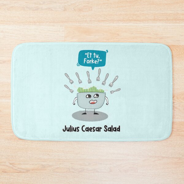 Item preview, Book Puns Shakespeare Julius Caesar Salad Cartoon designed and sold by Renata Illustrata.