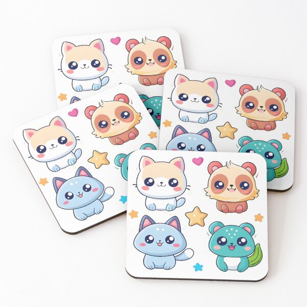 Artikelvorschau, Kawaii-Tiersticker-Set für digitale Planung und Bastelarbeiten entworfen und verkauft von arguntalamijani.