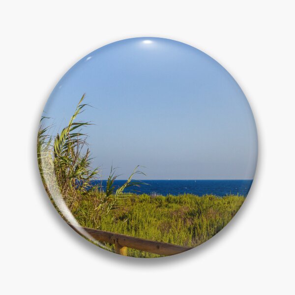 Item preview, Scenic Coastal Pathway Overlooking Lush Greenery and the Clear Blue Ocean designed and sold by Nmallia.