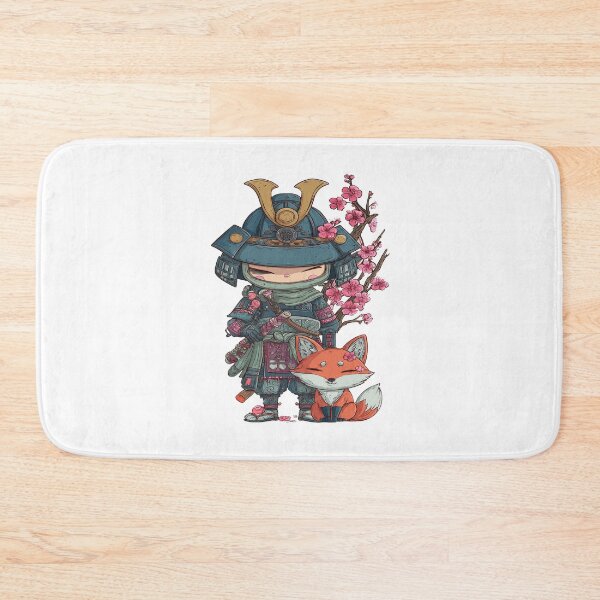 Item preview,  chibi samurai warrior with fox designed and sold by cutemakerotart.