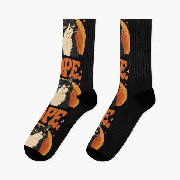 Item preview, Nope Grumpy Cat Funny Sarcastic Quote Retro 70s designed and sold by Retro Whiskers.