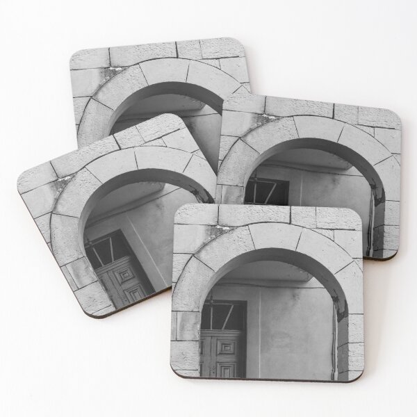 Item preview, Black and White Photograph of an Arched Stone Doorway designed and sold by Nmallia.