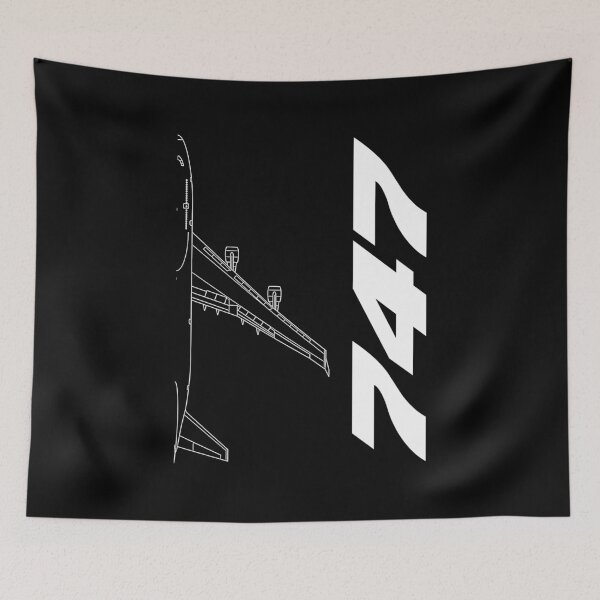 Item preview, 747 Commercial Jetliner Technical Blueprint (White Edition) designed and sold by Magazine Combate.