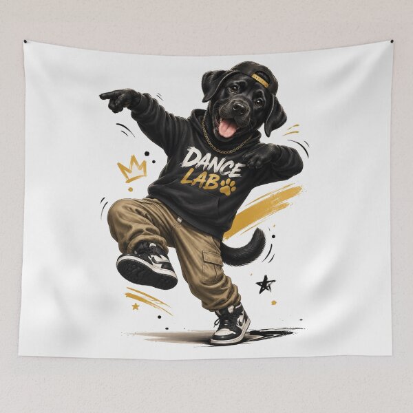 Item preview, Dance Lab – Labrador Hip Hop Dancer designed and sold by Goodthingstree.