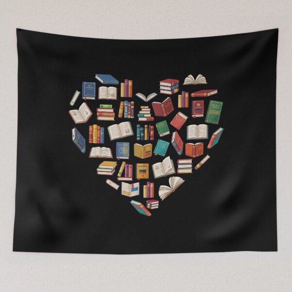 Item preview, Heart Made of Books - Book Lover & Bibliophile Design designed and sold by Shopeon Designs.