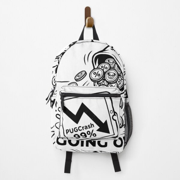 Item preview, Going Overboard Funny Crypto Crash Pug Dog Stock Market Meme designed and sold by The Bold Line Studio.