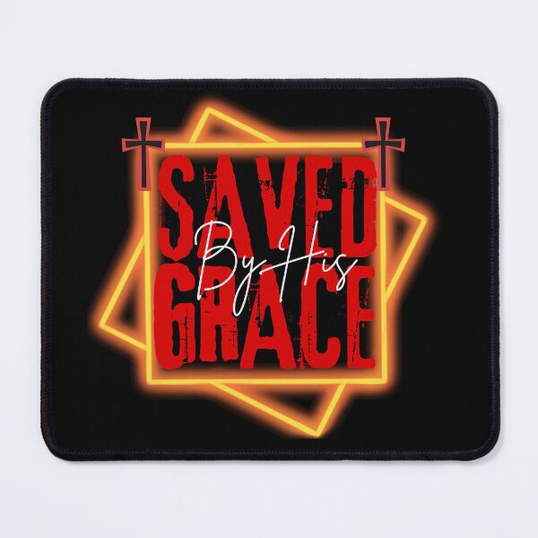 Item preview, Saved By His Grace - Messiah Inspiring Community Word - Gifts For Girlfriend - Black designed and sold by Doiemacreations.