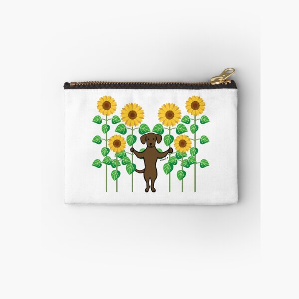 Item preview, Chocolate Labrador Summer Sunflowers designed and sold by HappyLabradors.