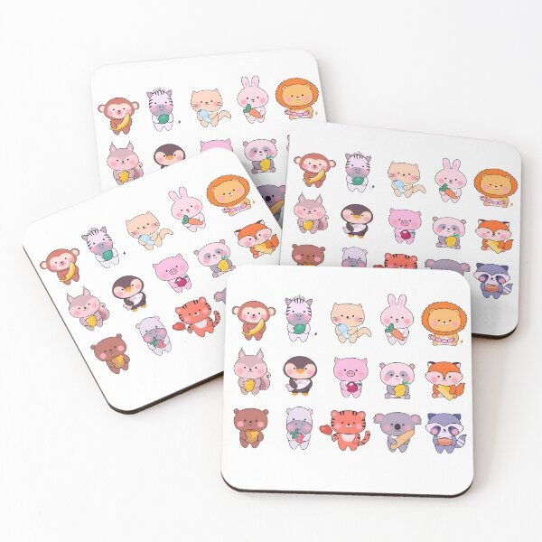 Item preview, Adorable Kawaii Animal Stickers Holding Favorite Treats and Objects designed and sold by arguntalamijani.