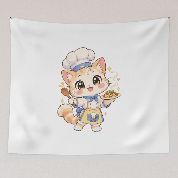 Item preview, Kawaii Cat Chef Ready To Cook designed and sold by HoopeStylee.