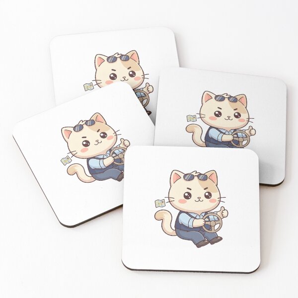 Item preview, Cute Driver Cat Behind The Wheel designed and sold by HoopeStylee.