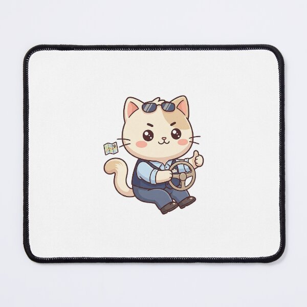 Item preview, Cute Driver Cat Behind The Wheel designed and sold by HoopeStylee.