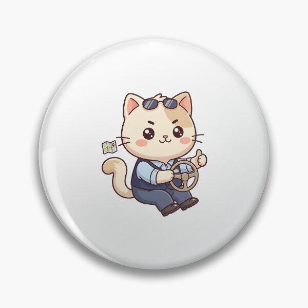 Item preview, Cute Driver Cat Behind The Wheel designed and sold by HoopeStylee.