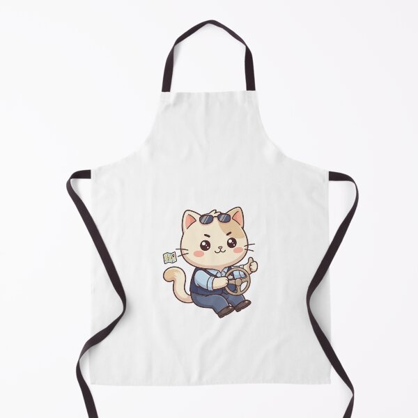 Item preview, Cute Driver Cat Behind The Wheel designed and sold by HoopeStylee.