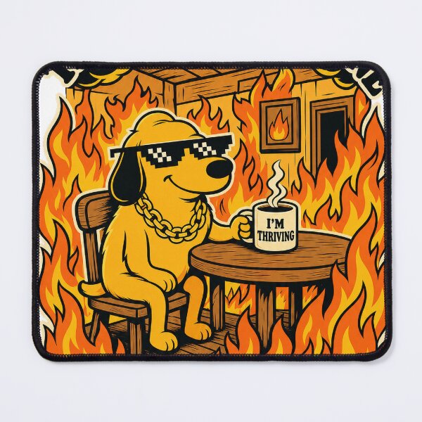 Item preview, This Is Not Just Fine Funny Dog Meme Graphic T-Shirt designed and sold by KIDEnia.