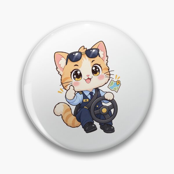 Item preview, Kawaii Cat Driver On The Road designed and sold by HoopeStylee.