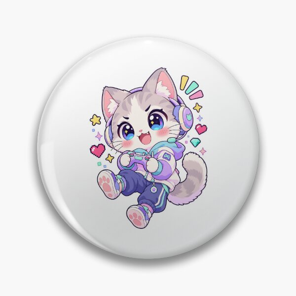 Item preview, Kawaii Cat Gamer Celebrating Victory designed and sold by HoopeStylee.